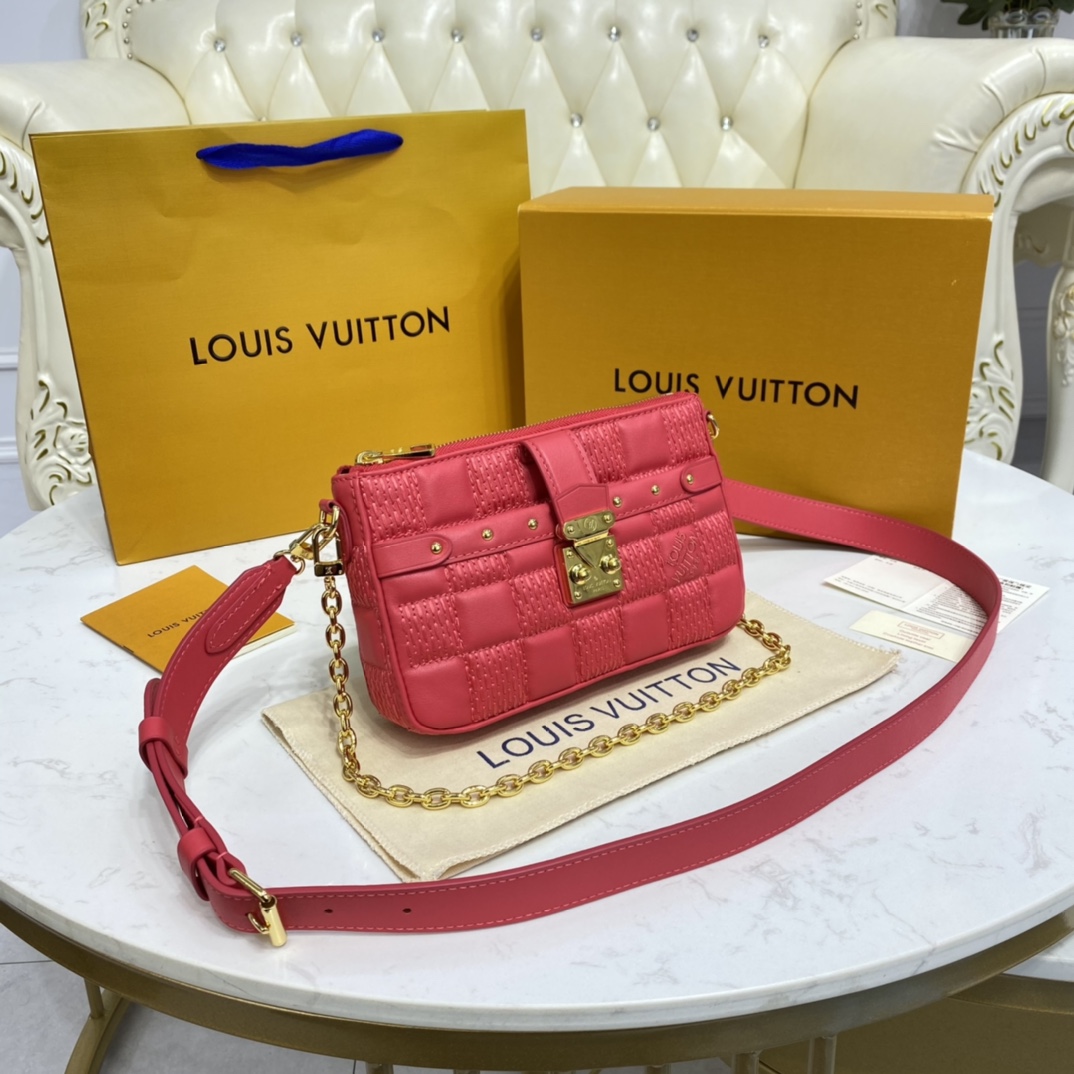 Louis Vuitton POCHETTE TROCA Shoulder Bag M59049 Pink